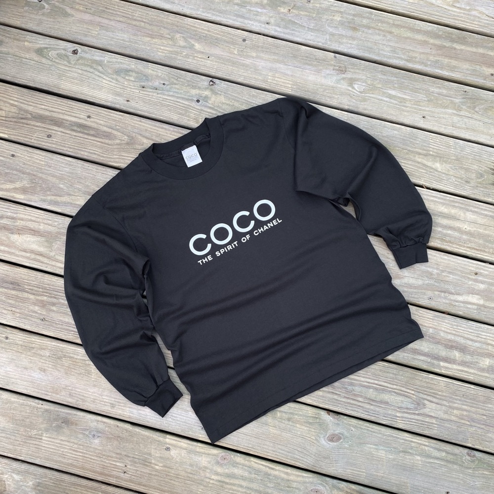 Vintage COCO Chanel Long Sleeve Promo Tshirt Tee